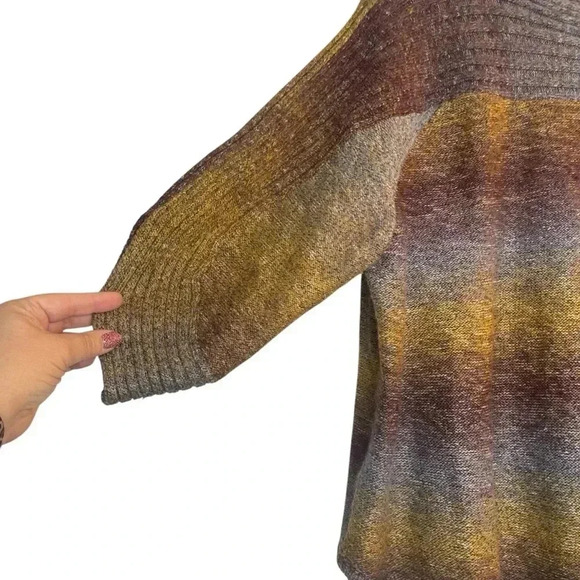 db Established 1962 Women’s Plus Rainbow Striped Sweater 3X Rounded  3/4 Sleeve - Picture 3 of 10